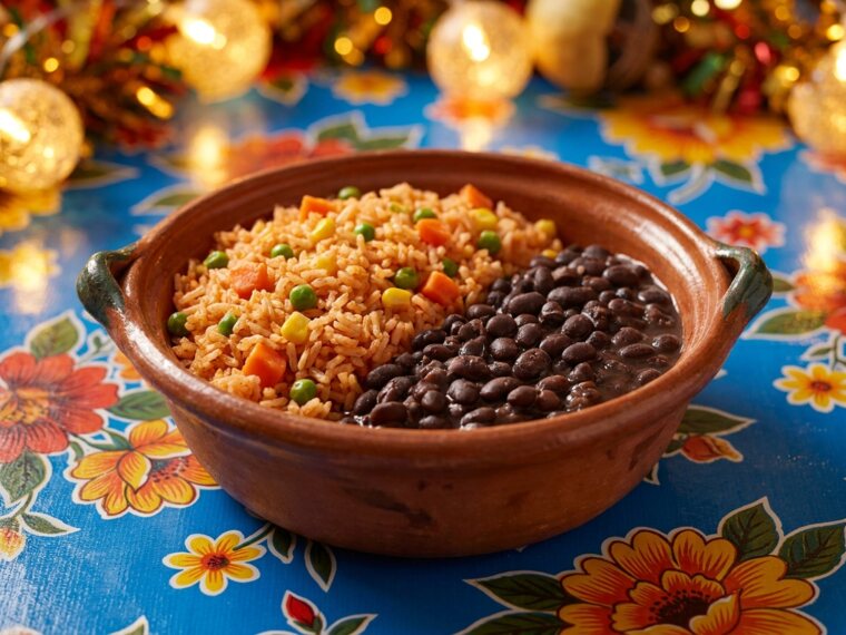 Riz aux légumes & haricots noirs